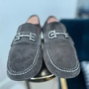 Salvatore Ferragamo | Shoes | Ferragamo Gray Gancini Loafers  display picture 2